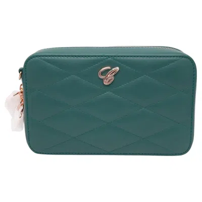 Pre-owned Chopard Happy Hearts Mini Chain Green Quilted Leather Bag 95000-1100