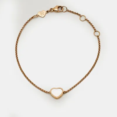 Pre-owned Chopard Happy Hearts Mother Of Pearl 18k Rose Gold Bracelets