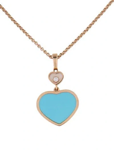 Pre-owned Chopard Happy Hearts Pendant Necklace, 17.5" In Multi