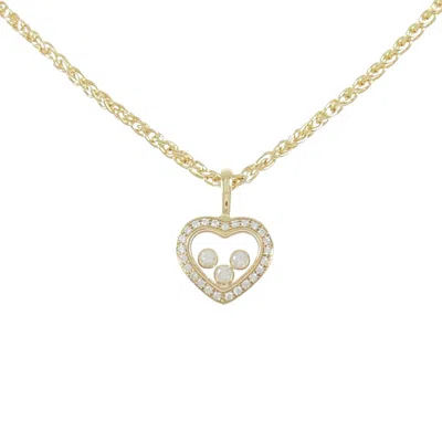 Pre-owned Chopard Happy Hearts Yellow Necklace Jewelry () In Gold