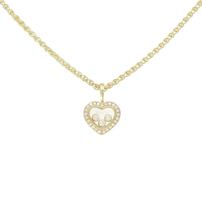 Pre-owned Chopard Happy Hearts Yellow Necklace Jewelry () In Gold