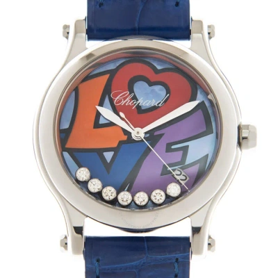Chopard Happy Love Automatic Blue Dial Ladies Watch 278559-3020 In Neutral