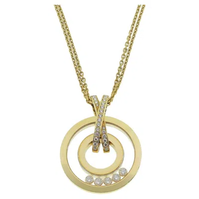 Pre-owned Chopard Happy Spirit Diamond Pendant Necklace In Multi