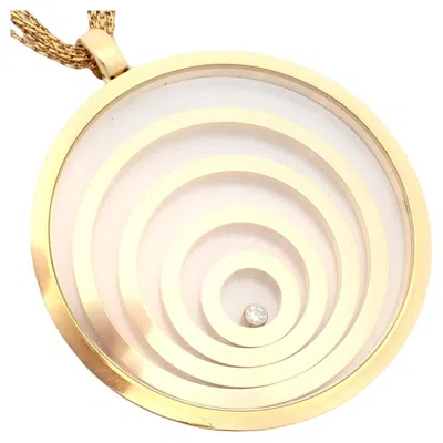 Pre-owned Chopard Happy Spirit Diamond Yellow Gold Extra Large Pendant 5 Strand Necklace