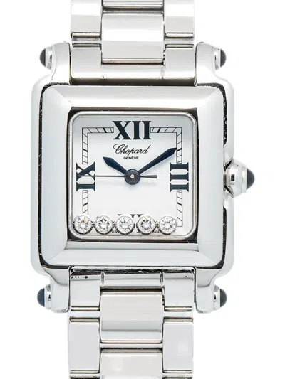 Pre-owned Chopard Happy Sport 23mm In White