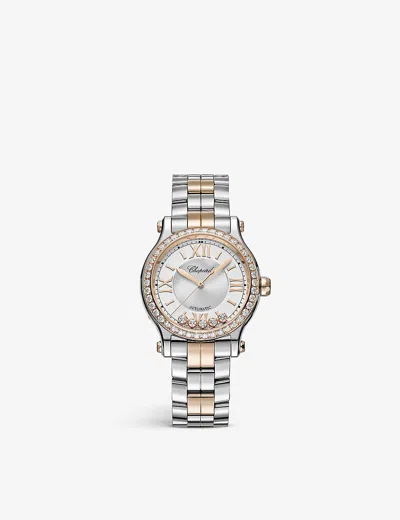 Chopard Rg Stainless Steel Happy Sport 278608-6004 18ct Rose-gold, Stainless Steel And Diamond Automatic Wat