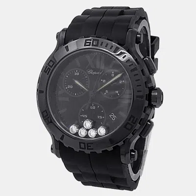 Pre-owned Chopard Happy Sport 288499-3007 Quartz Black Stainless Steel Women's Wristwatch 40.5 Mm