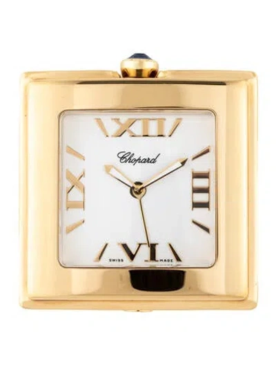 Pre-owned Chopard Happy Sport Alarm Clock In Gold