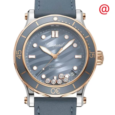 Chopard Happy Sport Automatic Chronometer Blue Dial Men's Watch 278587-6001 In Gold