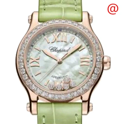 Chopard Happy Sport Automatic Chronometer Diamond Green Dial Ladies Watch 274893-5016