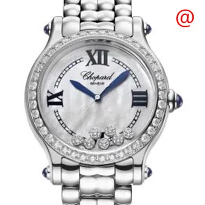 Chopard Happy Sport Automatic Diamond Mother Of Pearl Dial Ladies Watch 278610-3002 In Metallic