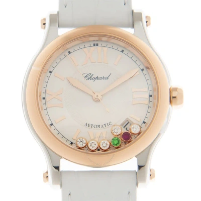Chopard Happy Sport Automatic Diamond Silver Dial Ladies Watch 278559 6020 In Metallic