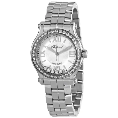 Chopard Happy Sport Automatic Diamond Silver Dial Ladies Watch 278573-3014 In Metallic