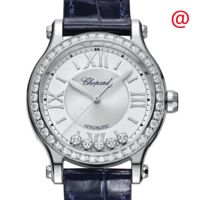 Chopard Happy Sport Automatic Diamond Silver Dial Ladies Watch 278608 3003 In Blue