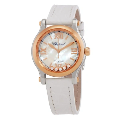 Chopard Happy Sport Automatic Ladies Watch 278573 6018 In Gold / Mop / Mother Of Pearl / Rose / Rose Gold / White