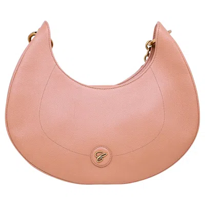 Pre-owned Chopard Happy Sport Carmel Grained Leather Hobo Bag 95000-1209 In Sand