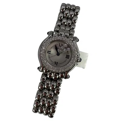 Pre-owned Chopard Happy Sport Diamond Watch Ss 5 Diamonds In Multi