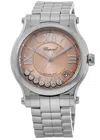 Chopard Happy Sport Medium Automatic 36mm Rose Gold Dial Women's Watch 278559-3025 In Pink