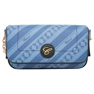 Pre-owned Chopard Happy Sport Mini Blue Canvas Crossbody Bag 95000-1126