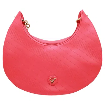 Pre-owned Chopard Happy Sport Quilted Leather Hobo Bag In Red 95000-1211
