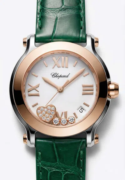 Chopard Happy Sport Round 36mm Watch In Green