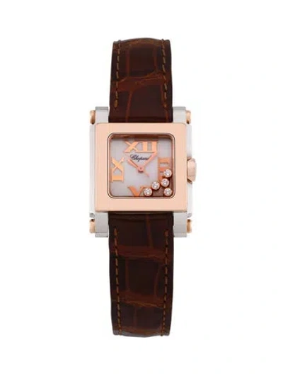 Pre-owned Chopard Happy Sport Square Watch In Multi