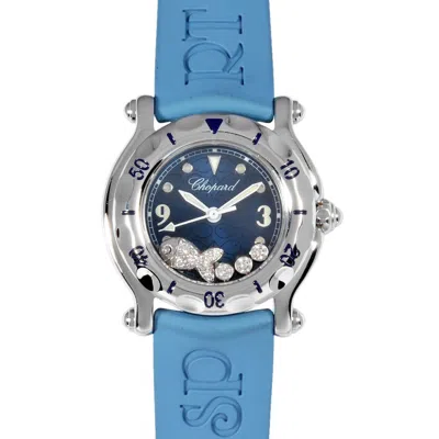 Pre-owned Chopard Happy Sport Stainless Steel Wristwatch () In Blue
