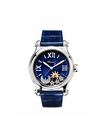Chopard Happy Sport Sun, Moon And Stars 36mm In Blue