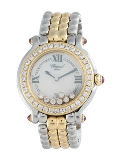 Pre-owned Chopard Happy Sport Watch, 33mm In Multicolor