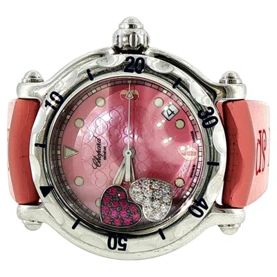 Pre-owned Chopard "happy Sport" Watch Ltd. Edition With Floating Hearts In Multi