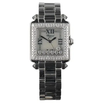 Pre-owned Chopard Happy Sport Watch - Square 7 Floating Diamonds Ref: 278358 In Multi