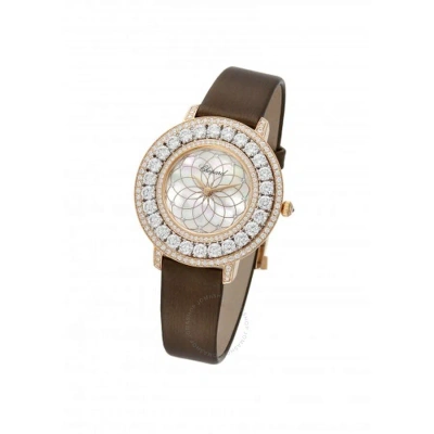 Chopard Heure Du Diamant Mother Of Pearl Filigree Motif Dial Ladies Watch 139423-9002 In Brown