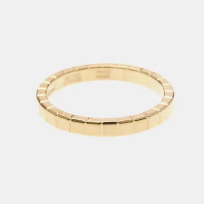 Pre-owned Chopard Ice Cube 18k Pink Gold Ring Eu 52