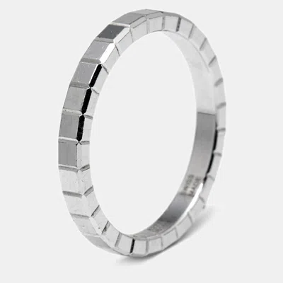 Pre-owned Chopard Ice Cube 18k White Gold Band Ring Size 55