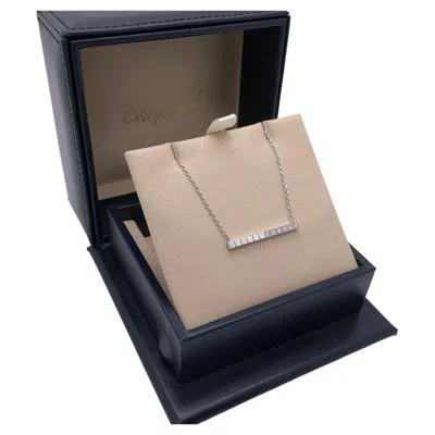 Pre-owned Chopard Ice Cube 18k White Gold Diamond Women Necklace
