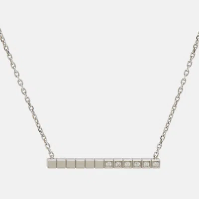 Pre-owned Chopard Ice Cube Diamonds 18k White Gold Necklace