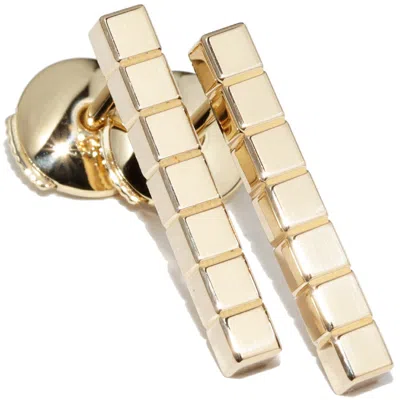 Chopard Ice Cube Earrings K18yg In Brown