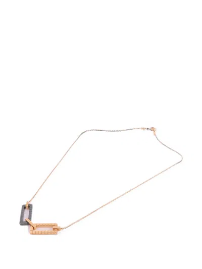 Pre-owned Chopard Ice Cube Necklace In Pink