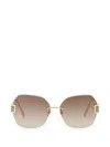 Chopard Ice Cube Oversized-frame Sunglasses In Gold