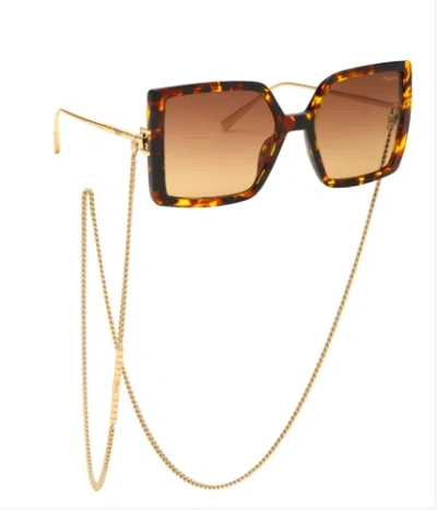 Pre-owned Chopard Ikch334 0745 Avana Lucido 56/19/135 Women's Sunglasses