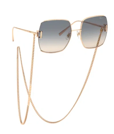 Pre-owned Chopard Ikchg30 08fc Oro Ramato Lucido 63/19/135 Woman Sunglasses In Gold