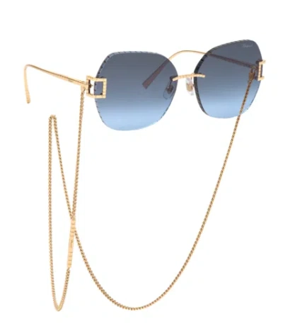 Pre-owned Chopard Ikchg31 0300 Oro Rose' Lucido Totale 64/19/135 Women's Sunglasses