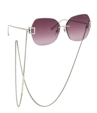 Pre-owned Chopard Ikchg31 0579 Palladio Lucido Totale 64/19/135 Women's Sunglasses