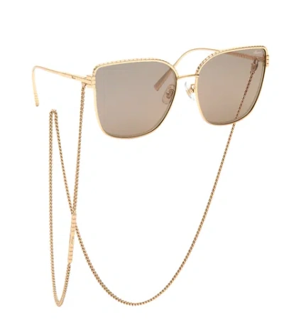 Pre-owned Chopard Ikchg67 300x Oro Rose' Lucido Totale 63/17/135 Woman Sunglasses In Gold