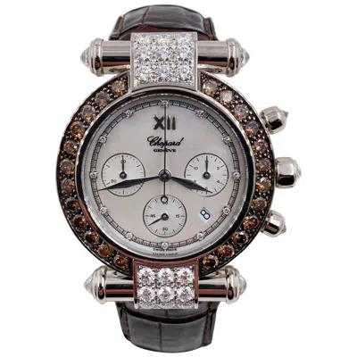 Pre-owned Chopard Imperiale 1215 37 / 3168-52 Chocolate Diamonds Mop 18k White Gold