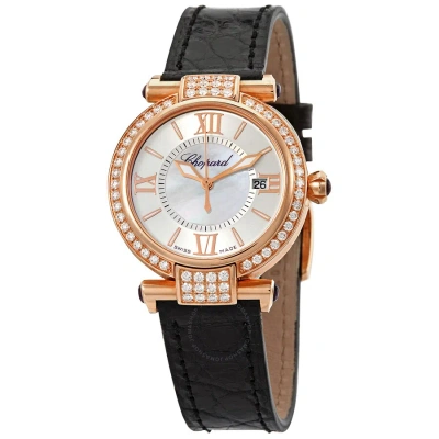 Chopard Imperiale Automatic Diamond Mother Of Pearl Dial Ladies Watch 384319-5003 In Black