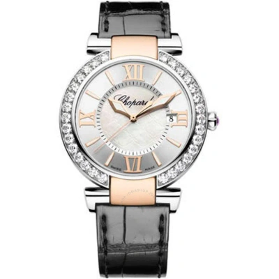 Chopard Imperiale Diamond Mother Of Pearl Dial Rose Gold Ladies Watch 388531-6003 In Black