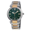 CHOPARD CHOPARD IMPERIALE GREEN DIAL STAINLESS STEEL AND 18KT ROSE GOLD LADIES WATCH 388532-6007