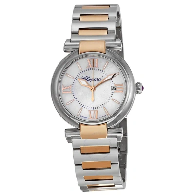 Chopard Imperiale Mother Of Pearl Dial Stainless Steel And 18kt Rose Gold Ladies Watch 388541-6002 In Amethyst / Gold / Mop / Mother Of Pearl / Rose / Rose Gold