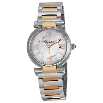 Chopard Imperiale Mother Of Pearl Dial Stainless Steel And 18kt Rose Gold Ladies Watch 388541-6002